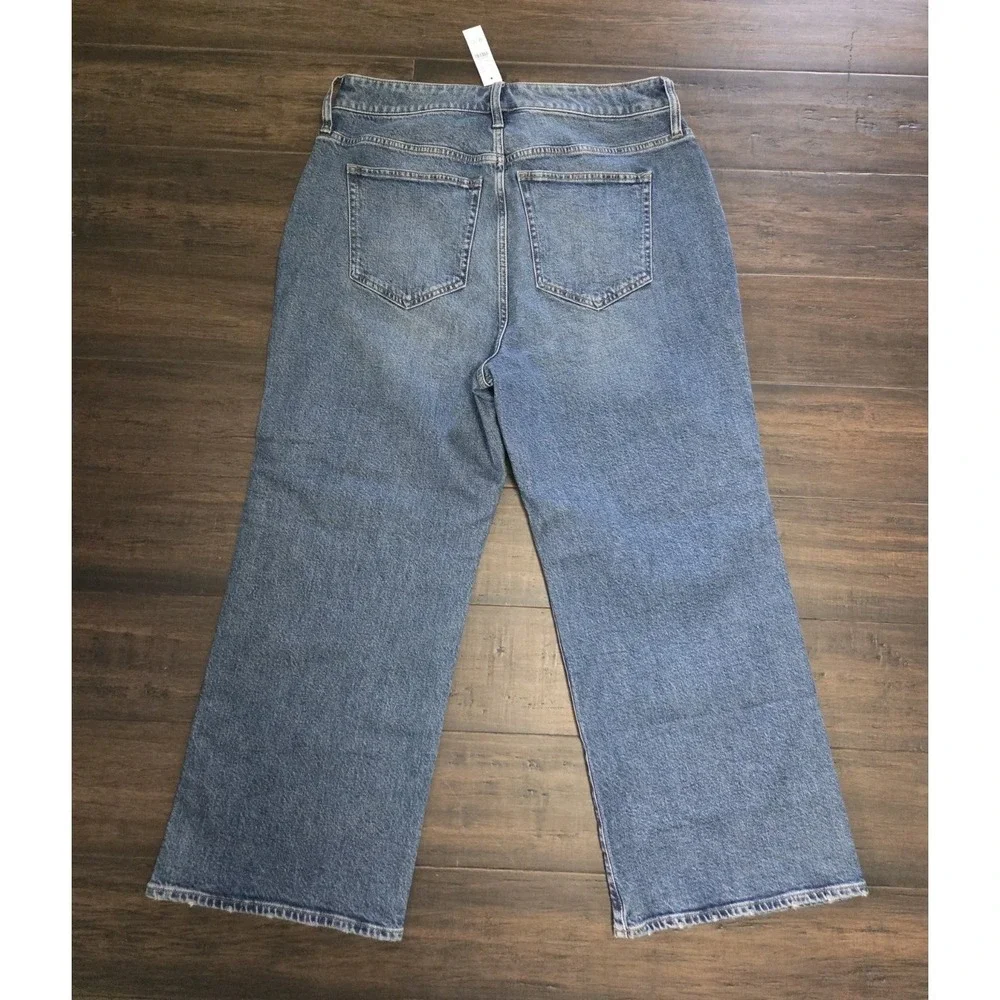 J. Crew Jeans Semi-Stretch‎ High Rise Curvy Slim Wide Leg Size 33 NWT